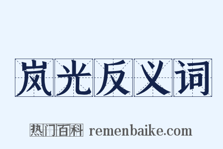 岚光反义词是什么意思的图片